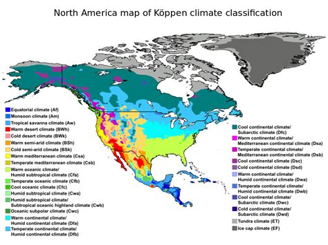 North America Map Of Köppen Climate Classification Köppen Climate