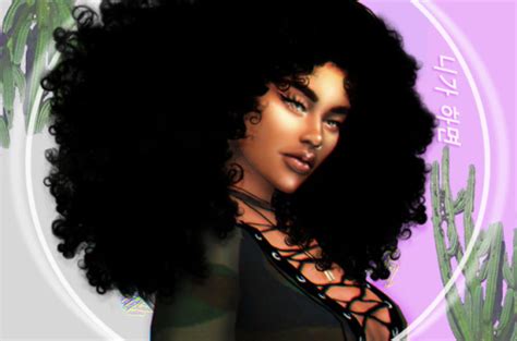Curly Black Hair Cc Sims 4