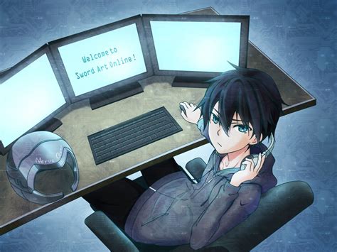 Computer In Anime 1000x750 Wallpaper