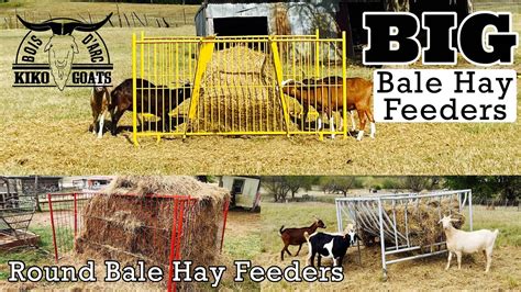 Round Bale Hay Feeders For Goats Collapsible And Cradle Round Bale Hay