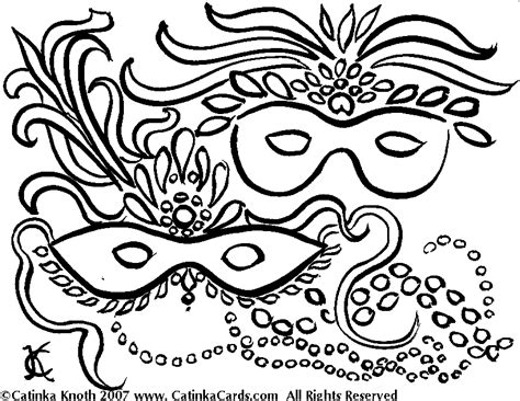 Mardi Gras Coloring Page Coloring Home