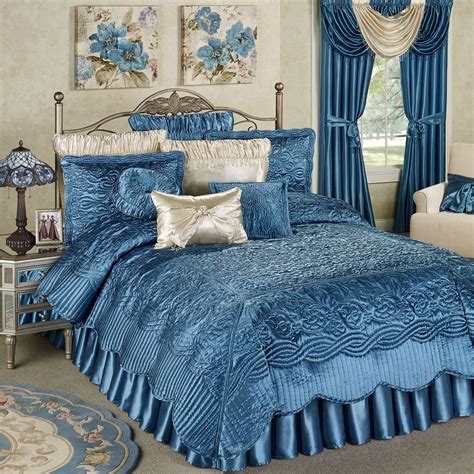 Find quilts & coverlets at wayfair. Prima Sapphire Blue Poly Satin Coverlet Set Bedding
