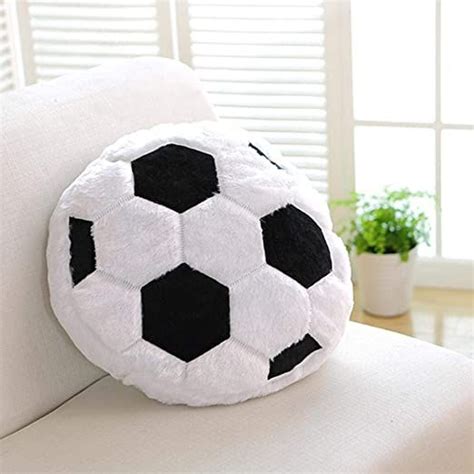 Cushion Creative Soccer Ball Shaped Pillow Fluffy Stuffed Plush Soft