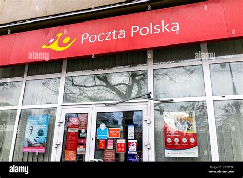 Warsaw Poland December 25 2019 Entrance Door With Facade To Poczta