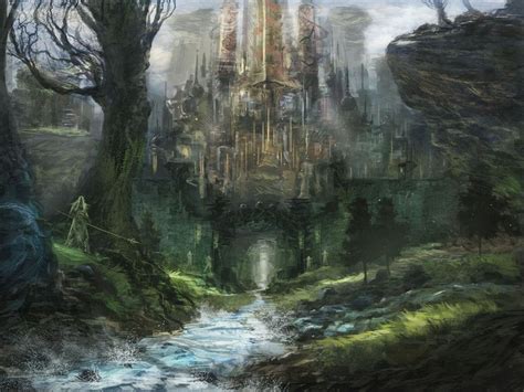 Elven Kingdom City Gates By Dojobird6 Elven Cities And Architecture