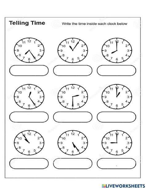 Ejercicio Online De Telling Time Para Grade 4