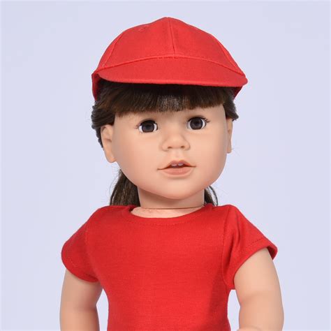 Red Baseball Cap For 18 Inch Dolls