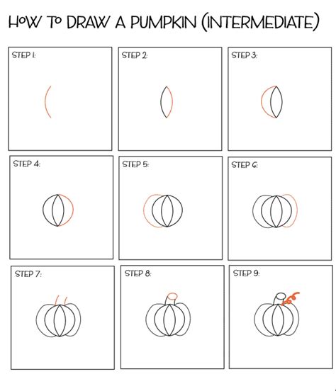 How To Draw A Pumpkin Step By Step And Free Printables So Festive