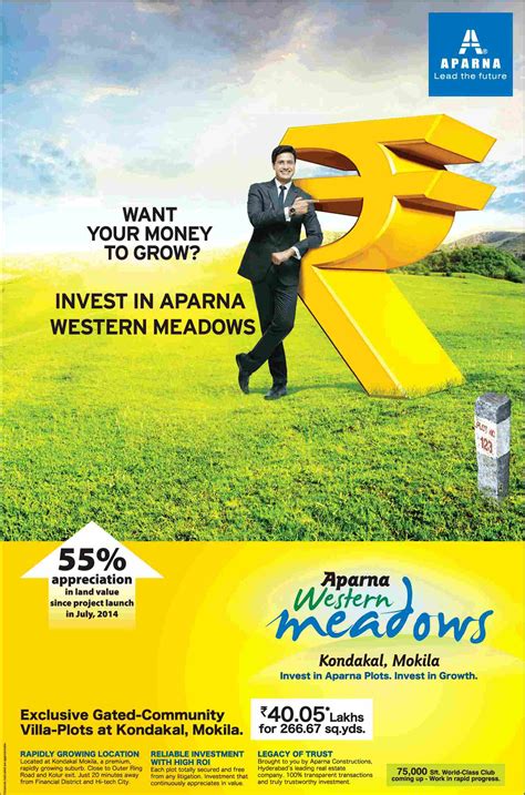 Want your money to grow than invest in Aparna Western ...