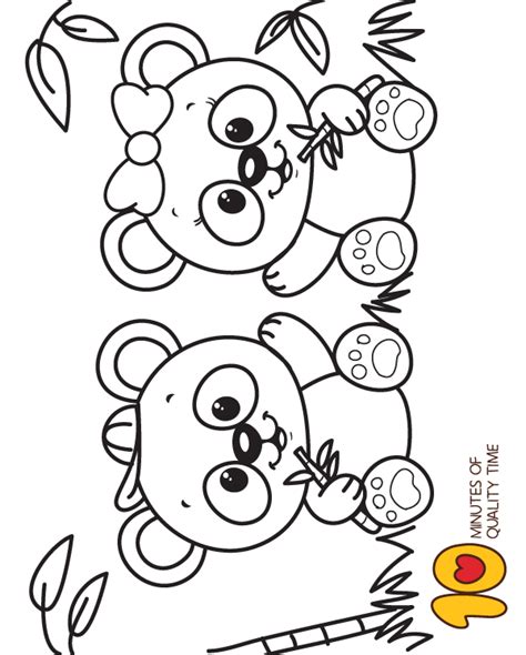 Panda Cute Coloring Pages Of Animals Coloring Page