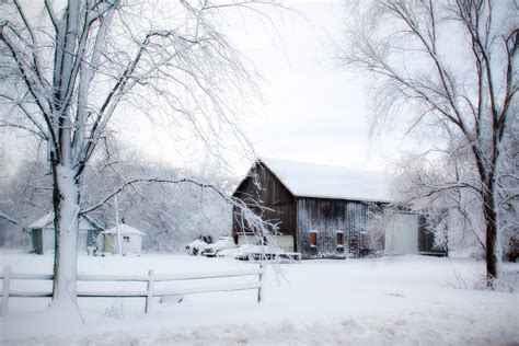 Snowy Barn Winter Rural Free Photo On Pixabay
