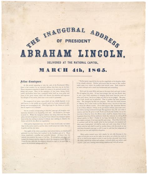 President Lincolns Second Inaugural Address 1865 Gilder Lehrman