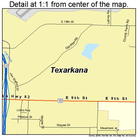 Texarkana Arkansas Street Map 0568810