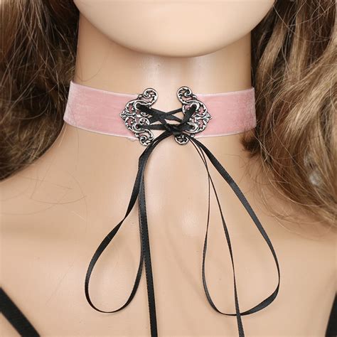 Vintage Punk Plain Black Velvet Choker Necklace Women Gothic Wide Ribbon Diy Bow Chocker Collar
