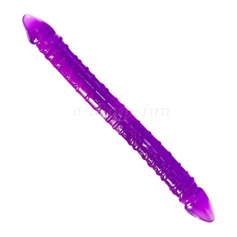 Double Ended Dildo Sex Toy Realistic Penis Anal Plug Jelly Dong For