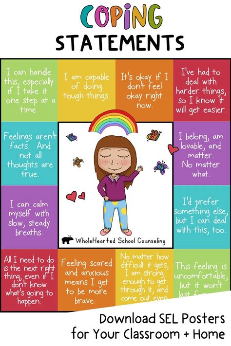 Coping Statements Poster 1 Of 10 In Social Emotional Learning Bundle