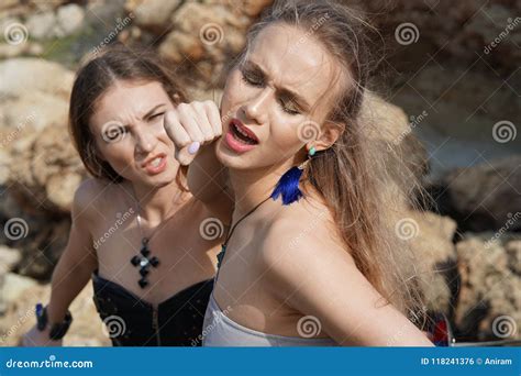 Two Women Fighting Stock Photo Image Of Problem Strangling