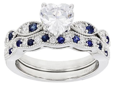 Bella Lucer263ctw Lab Created Sapphire Andwhite Diamond