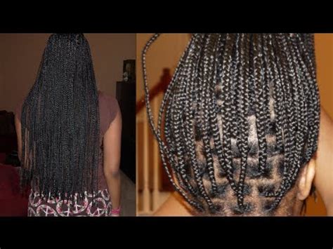 Cornrowing the hair down, from the top to the ear, is a better braid pattern than cornrowing straight back. Healthy No "Knots" Box Braids, Grow Hair Fast | No ...