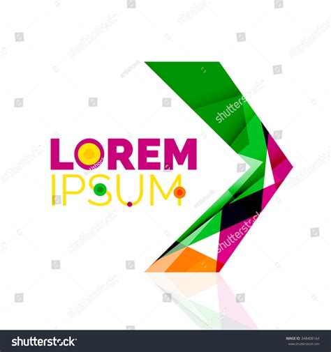 Vector Arrow Company Logo Geometric Icon Stock Vector Royalty Free