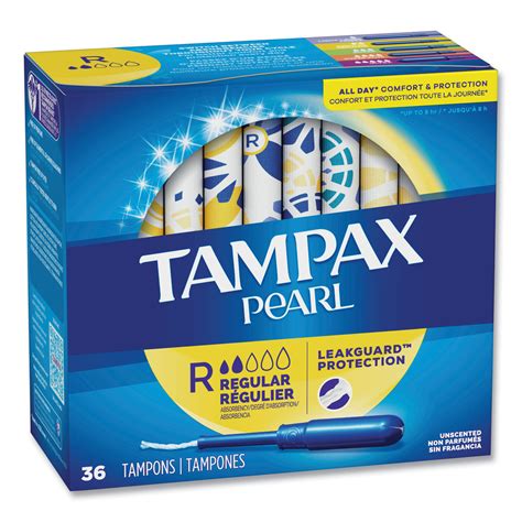 Tampax® Pearl Tampons Regular 36box 12 Boxcarton Wedge Supply Llc