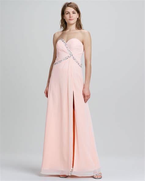 If you find the bridesmaid dresses you are happy with, book online now for next day delivery or call into our store in dublin city centre. Pastel peach long bridesmaid dress with elegant beading ...