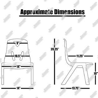 How do i determine what size chair dimensions she. Homelala Set of Two (2) Kids Size Plastic Side Chair 10 ...