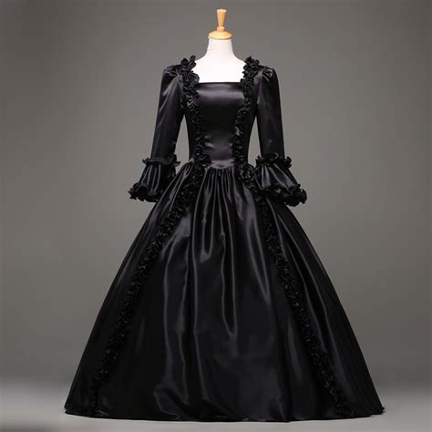 Buy Hot Sale Black Gothic Victorian Dress Period