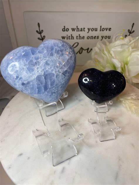 Crystal Heart Display Stands One Etsy