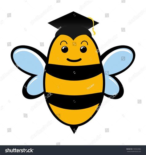 What happens if you have mortar bees in your house? Graduating bee wearing a mortar board with tassel. | Bee ...