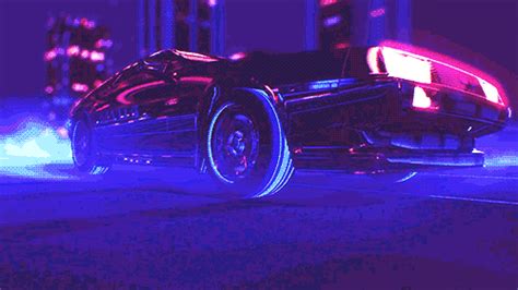 Transportation concept with sports car. Neon aesthetic / Car / Japan / GIF | Дизайн 3d, Ретро ...