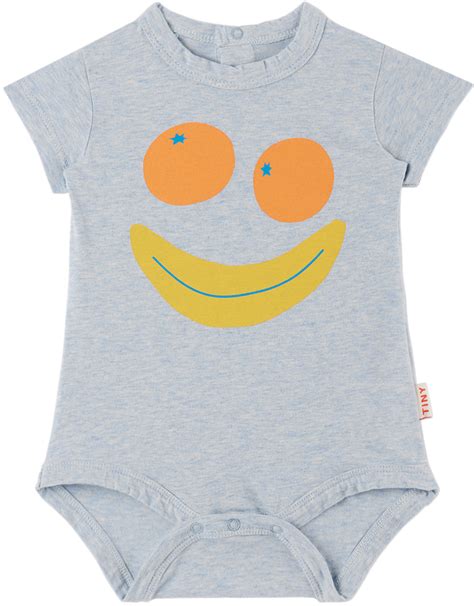 Tinycottons Baby Blue Smile Bodysuit Tinycottons
