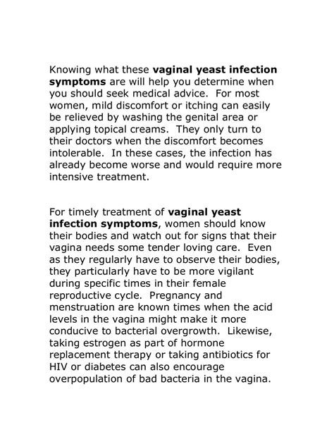 Vaginal Yeast Infection Symptoms That Women Should Recognize
