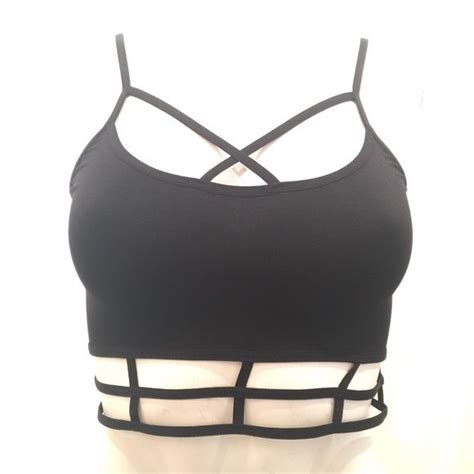 criss cross bra w adj strap and under cage super fun and trending criss cross bra with