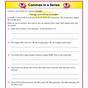 Free Comma Worksheets