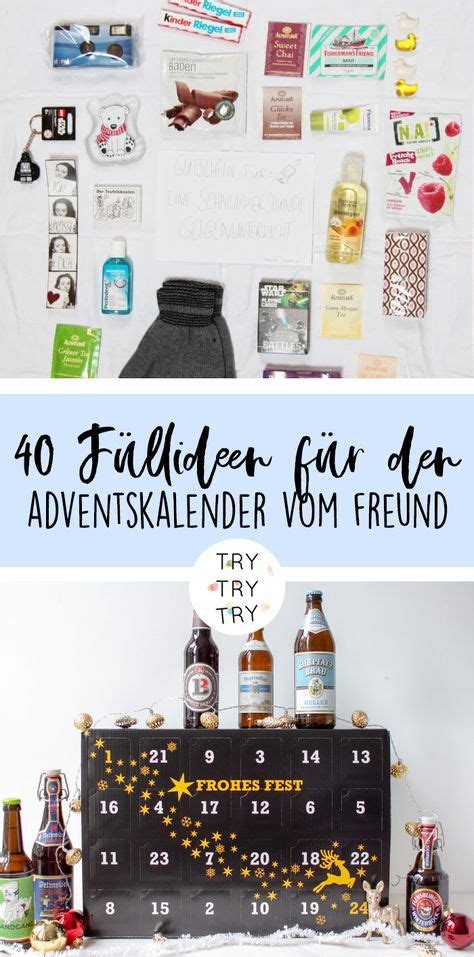40 Kreative Ideen Für Die Adventskalender Füllung Für Den Freund Mit Bierselect Trytrytry