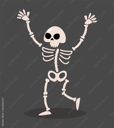 Skeletal ghost Halloween cartoon characters Vector 素材庫向量圖 Adobe