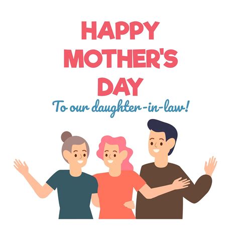Happy Mothers Day Daughter In Law  In Illustrator Svg  