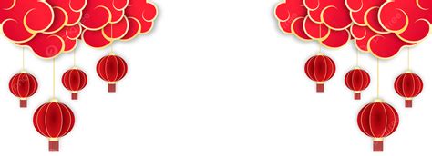 붉은 금색의 구름과 랜턴이 있는 중국 설날 상단 테두리 중국 새해 테두리 중국 새해 장식 중국의 설날 Png 일러스트 및 벡터 에 대한 무료 다운로드 Pngtree