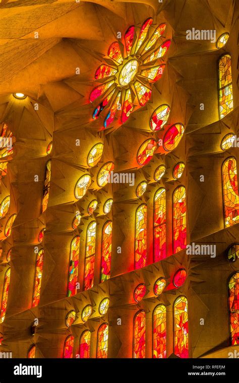Light Flooded Inside Of The Church Sagrada Familia Antoni Gaudis Most