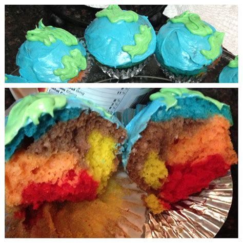 Layers Of The Earth Earth Day Cupcakes Creative Desserts Layered