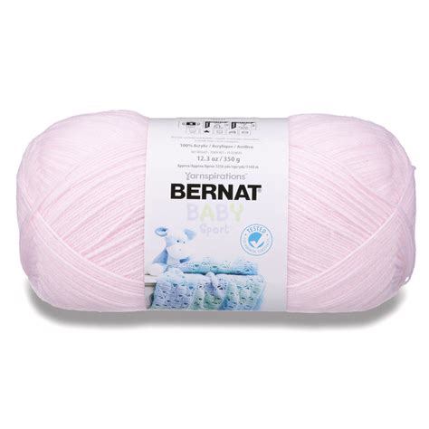 Bernat Baby Sport 3 Light Acrylic Yarn Baby Pink 123oz350g 1256