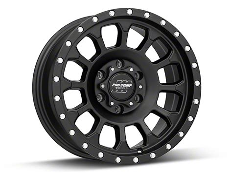 Pro Comp Wheels Yukon Rockwell Satin Black 6 Lug Wheel 18x9 0mm