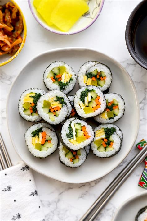 Look at all that scrumptious nutrition! Vegetarian Kimbap (Gimbap) | Pickled Plum Food And Drinks