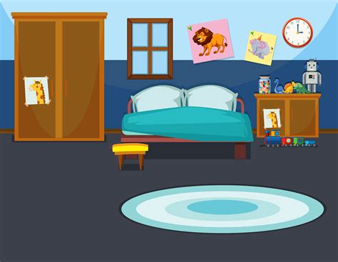 Cartoon Kids Room Clipart Bedroom 6 Clip Art At Vector