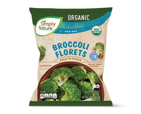 Organic Broccoli Florets Or Chopped Spinach Simply Nature Aldi Us