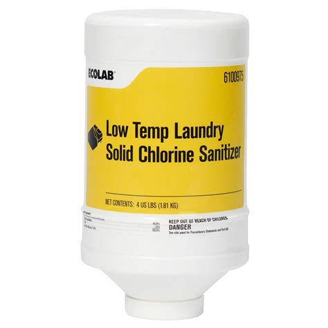 Ecolab Low Temp Laundry Solid Chlorine Sanitizer 4 Lb Acorn