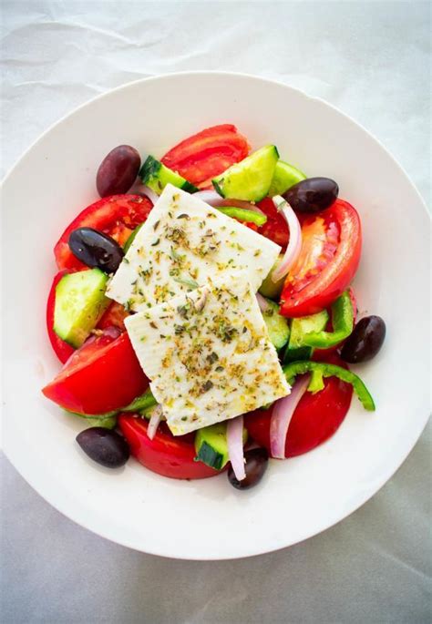 Classic Greek Salad Recipe Horiatiki As Made In Greece Real Greek