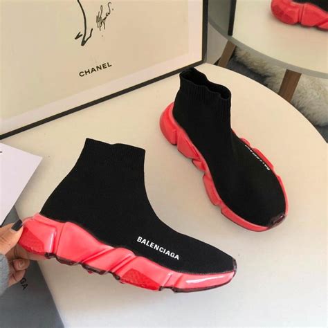 Balenciaga Speed Trainer Red Sneakers Shuz