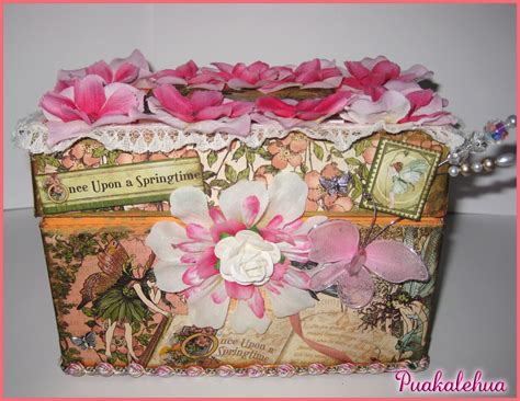 Once Upon A Springtime Altered Recipe Box Altered Boxes Altered Art